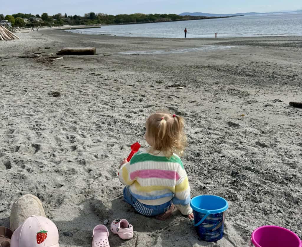 Willows Beach, a kid friendly beach in the District of Oak Bay in Greater Victoria, BC.